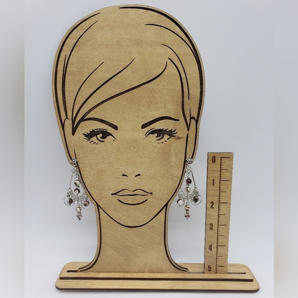 209- Natural Zebra Jasper Stone Handmade Earrings NWT - Picture 3 of 4